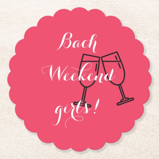 Untersetzer für Bachelorette in rosa Zoll (Vorderseite)