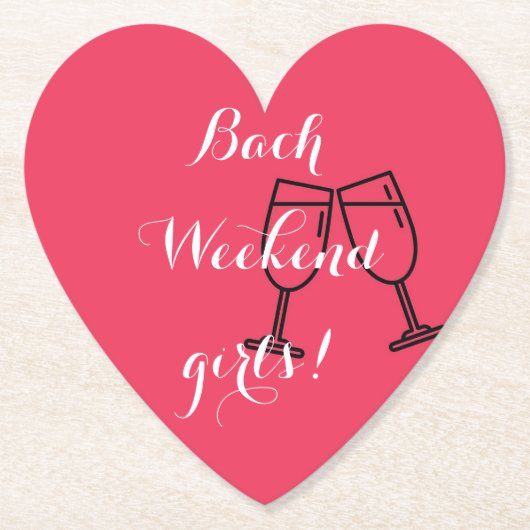 Untersetzer für Bachelorette in rosa Zoll (Vorderseite)