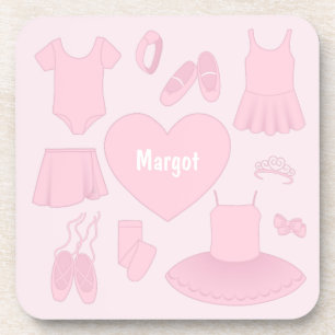 Untersetzer für Ballettkleidung - rosa Hintergrun