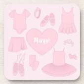 Untersetzer für Ballettkleidung - Rosa Hintergrund (Vorderseite)