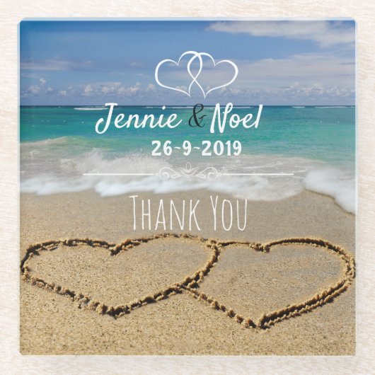 Untersetzer für Beach Themed Glass (Vorderseite)