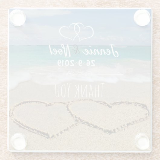 Untersetzer für Beach Themed Glass (Rückseite)