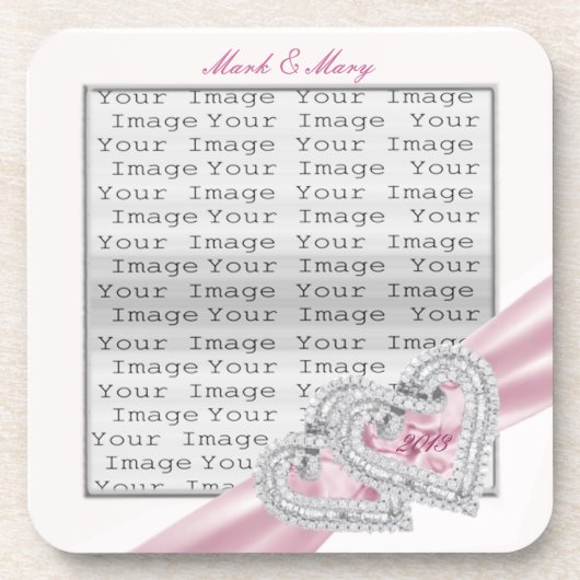 Untersetzer für benutzerdefinierte Herzen Pastellf (Vorderseite)