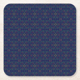 Untersetzer für blaues geometrisches Papier