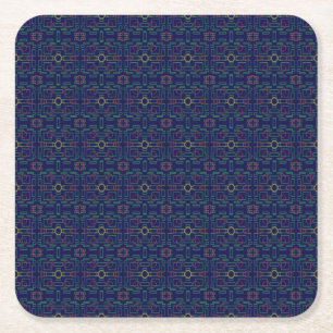 Untersetzer für blaues geometrisches Papier