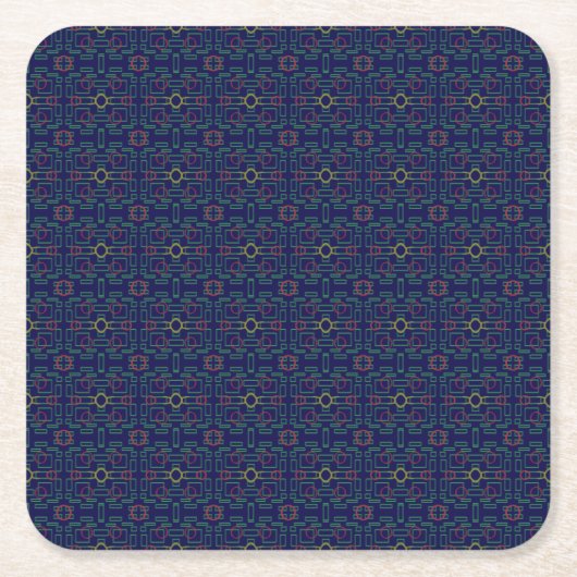 Untersetzer für blaues geometrisches Papier (Vorderseite)