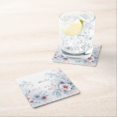 Untersetzer für blaurosa Blumenpapier (Vor Ort)