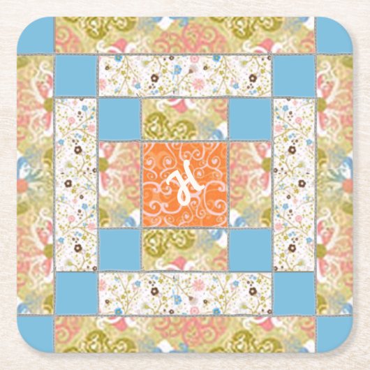 Untersetzer für Chimney Quilt-Blockpapier (Vorderseite)