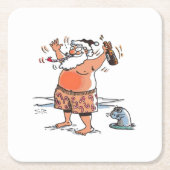 Untersetzer für das betrunkene Santa Siegel (Vorderseite)