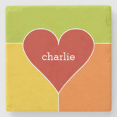 Untersetzer für das Herz-Muster (Vorderseite)