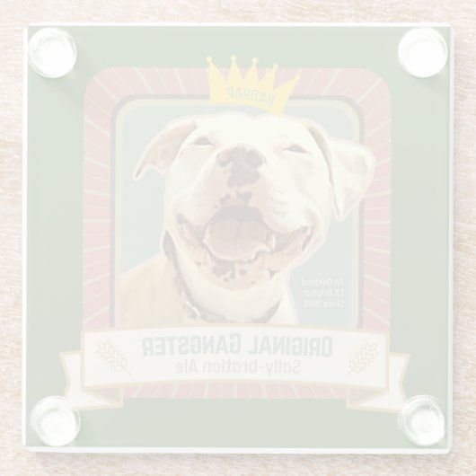 Untersetzer für das Queen Sally Bee Label (Rückseite)