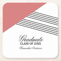 Untersetzer für den Abschluss mit roter Geometrie