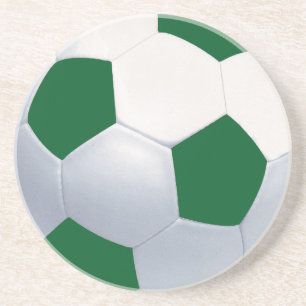 Untersetzer für den grünen und weißen Fußball