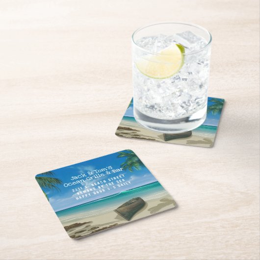 Untersetzer für depressive Strandansicht (Vor Ort)