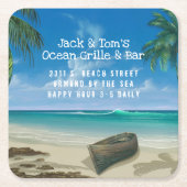 Untersetzer für depressive Strandansicht (Vorderseite)