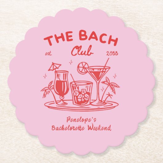 Untersetzer für die Dekoration von Retro-Junggesel (Vorderseite)