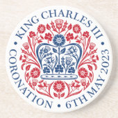 Untersetzer für die Krönung 2023 - Rotes Blau (Vorne)
