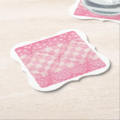 Untersetzer für die Papiertafel PINK HERZ (angewinkelt)
