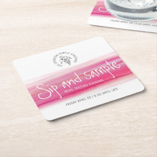 Untersetzer für die Weinprobe und die Weinprobe (angewinkelt)