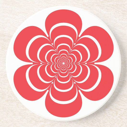 Untersetzer für einfache Blume Silhouette (Vorne)