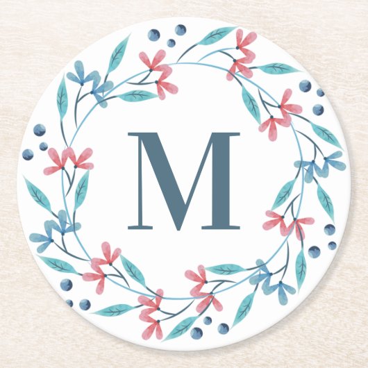 Untersetzer für einfache Blumenmuster (Vorderseite)