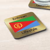 Untersetzer für Eritrea Flag+Text (Linke Seite)