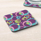 Untersetzer für Funky Lila Circles (Linke Seite)