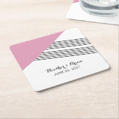 Untersetzer für geometrische Streifen in rosa Stre (angewinkelt)