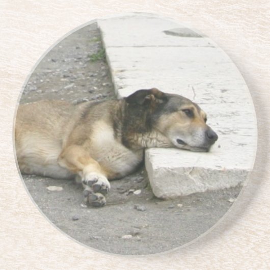 Untersetzer für getired Dog, anpassbar (Vorne)