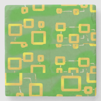 Untersetzer für grünen geometrischen Stein