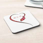 Untersetzer für Herz und Blume (Linke Seite)