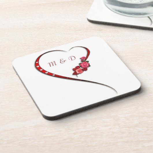 Untersetzer für Herz und Blume (Linke Seite)