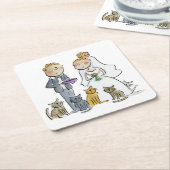 Untersetzer für Hochzeitskatzenpapier (angewinkelt)