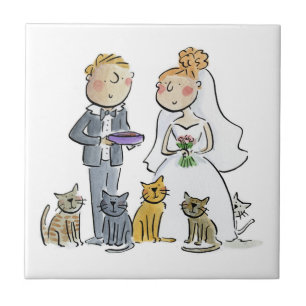 Untersetzer für Hochzeitskatzenpapier