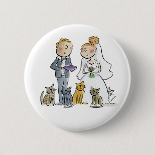 Untersetzer für Hochzeitskatzenpapier Button