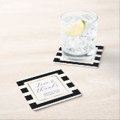 Untersetzer für Hochzeitspapier mit schwarzem und  (Vor Ort)