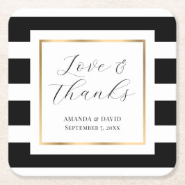 Untersetzer für Hochzeitspapier mit schwarzem und 