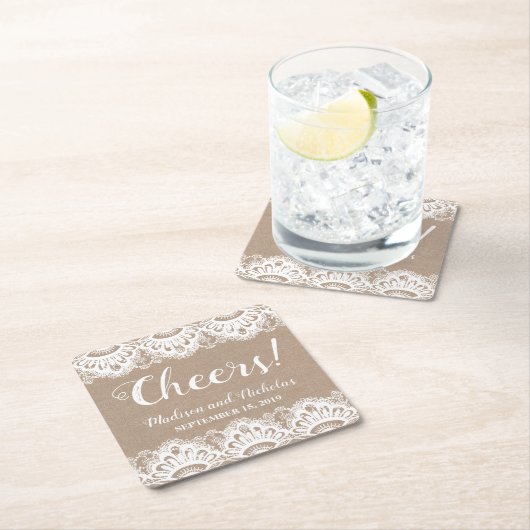 Untersetzer für Hochzeitspapier, Rustikal (Vor Ort)