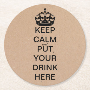 Untersetzer für kaltem schwarzem Kronenpapier beha