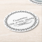 Untersetzer für leeres Papier für Hochzeiten (Angewinkelt)