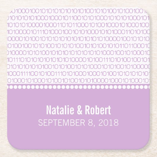Untersetzer für lila Gek Chic Binary Code (Vorderseite)