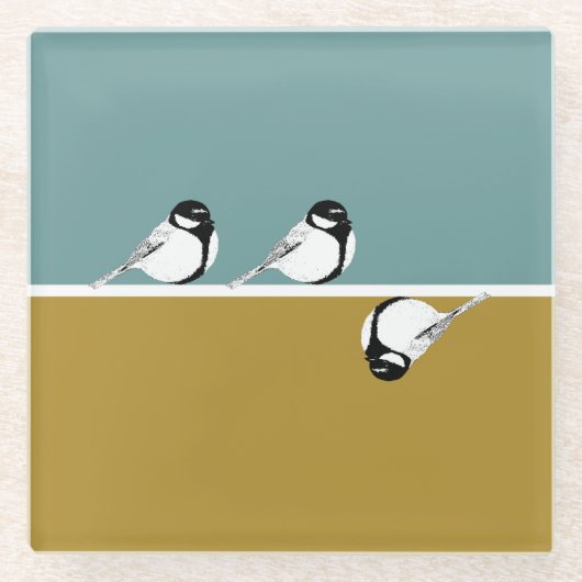 Untersetzer für Minimalistisches Vogeldesign (Vorderseite)