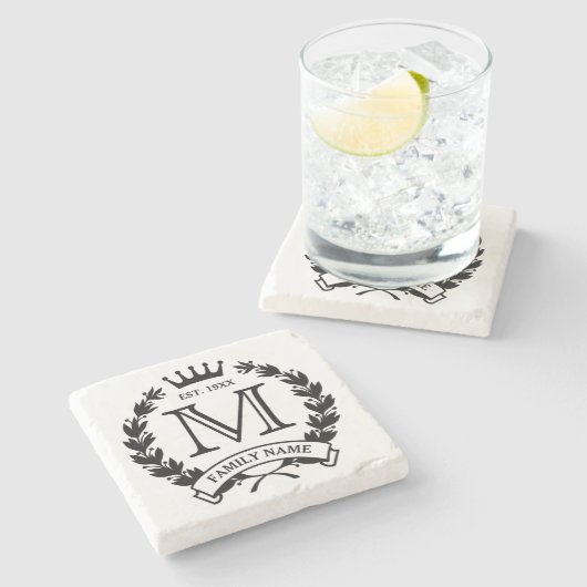 Untersetzer für mit Monogramm Logos (Seitenansicht)