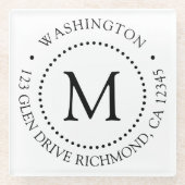 Untersetzer für Monogramm-Dotrahmen mit eigener Ma (Vorderseite)