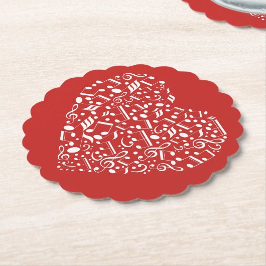 Untersetzer für Musikherz (angewinkelt)