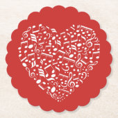 Untersetzer für Musikherz (Vorderseite)