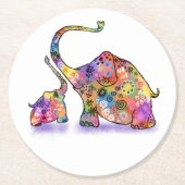Untersetzer für Mutter und Baby Elephant Paper (Vorderseite)