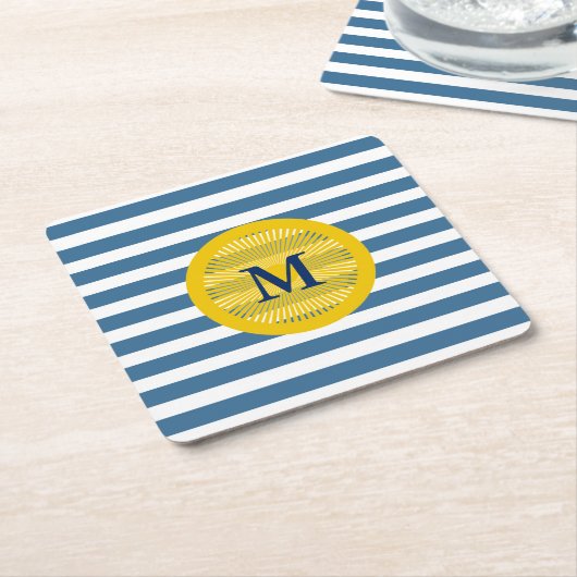 Untersetzer für Navy und Yellow Monogram (angewinkelt)