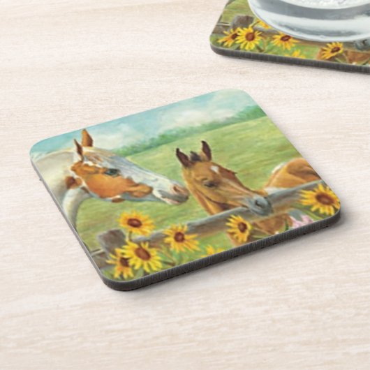 Untersetzer für Pferdemalerei (Linke Seite)