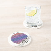 Untersetzer für Schwarz-Weiß-Diamant-Herzen (Seite)